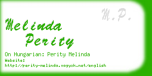 melinda perity business card